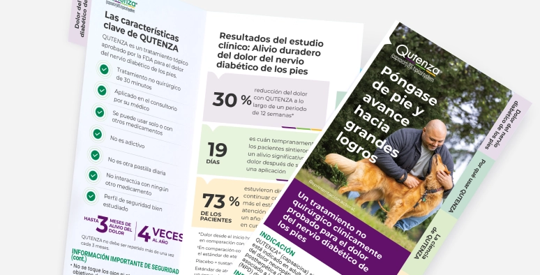 Spanish version of the QUTENZA® (capsaicin) 8% topical system patient brochure